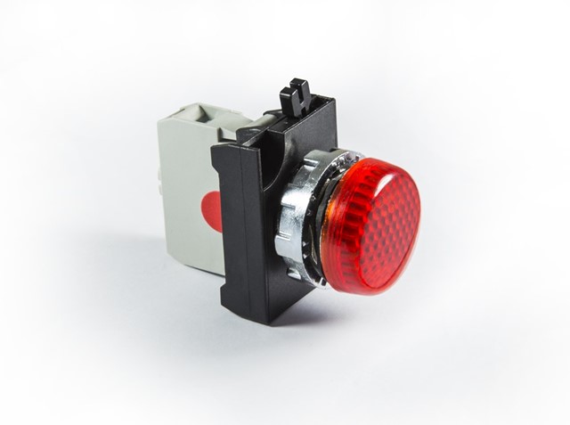 CM Series Metal with LED 12-30V AC/DC Red 22 mm Pilot